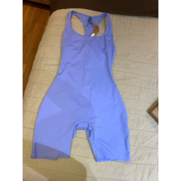NWT RARE SKIMS Size Small Women’s Swim Cycle Suit One Piece Periwinkle Blue - Picture 1 of 6